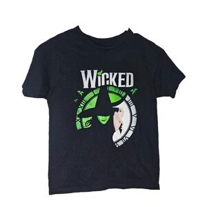 Wicked‎ Broadway Musical T-Shirt Kids Youth Medium Black Graphic Tee Witch